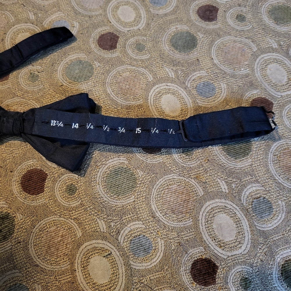 Vintage Silk Christian Dior Homme Black Bow Tie - Picture 3 of 4